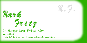mark fritz business card